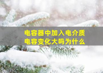 电容器中加入电介质电容变化大吗为什么