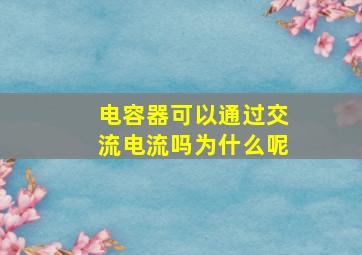 电容器可以通过交流电流吗为什么呢