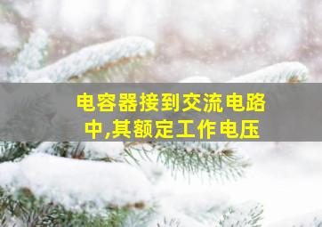 电容器接到交流电路中,其额定工作电压