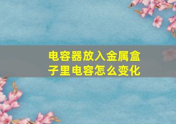 电容器放入金属盒子里电容怎么变化