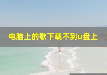 电脑上的歌下载不到u盘上