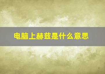 电脑上赫兹是什么意思