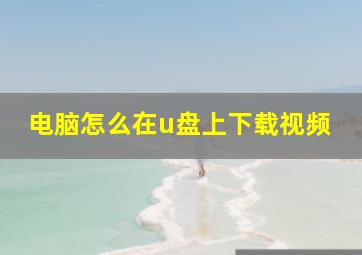 电脑怎么在u盘上下载视频