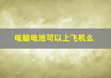 电脑电池可以上飞机么