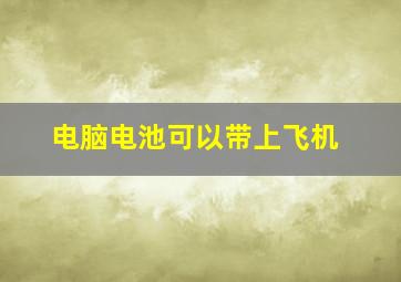 电脑电池可以带上飞机