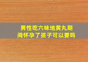 男性吃六味地黄丸期间怀孕了孩子可以要吗