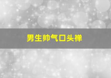 男生帅气口头禅