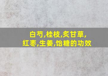 白芍,桂枝,炙甘草,红枣,生姜,饴糖的功效