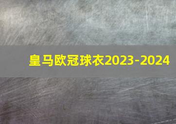 皇马欧冠球衣2023-2024