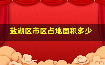 盐湖区市区占地面积多少