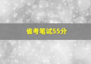 省考笔试55分