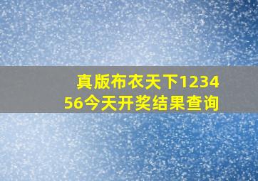 真版布衣天下123456今天开奖结果查询