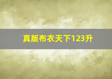 真版布衣天下123升