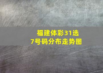 福建体彩31选7号码分布走势图