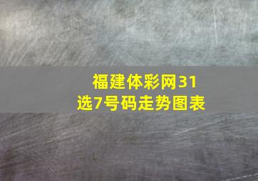 福建体彩网31选7号码走势图表