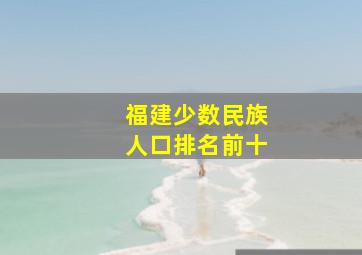 福建少数民族人口排名前十