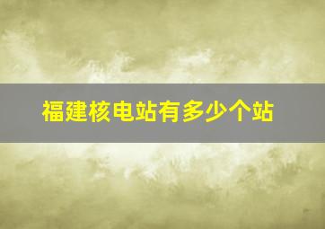 福建核电站有多少个站