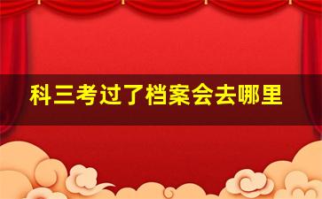 科三考过了档案会去哪里