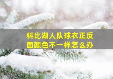 科比湖人队球衣正反面颜色不一样怎么办