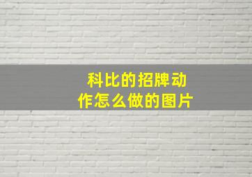 科比的招牌动作怎么做的图片