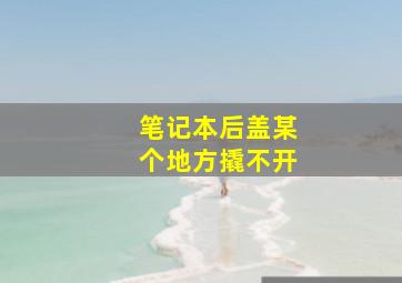 笔记本后盖某个地方撬不开