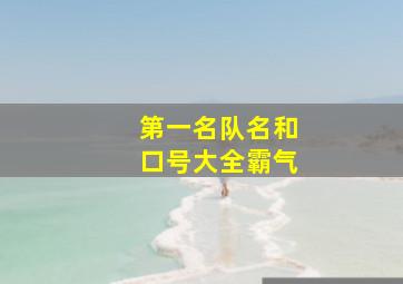 第一名队名和口号大全霸气