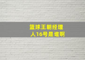 篮球王朝经理人16号是谁啊