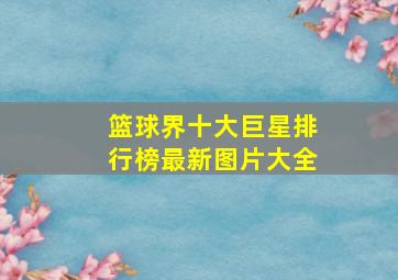 篮球界十大巨星排行榜最新图片大全