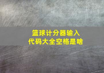 篮球计分器输入代码大全空格是啥