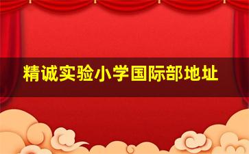 精诚实验小学国际部地址