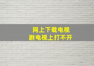 网上下载电视剧电视上打不开