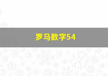 罗马数字54