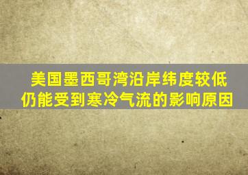 美国墨西哥湾沿岸纬度较低仍能受到寒冷气流的影响原因