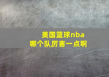 美国篮球nba哪个队厉害一点啊