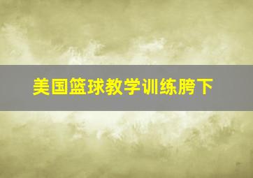 美国篮球教学训练胯下