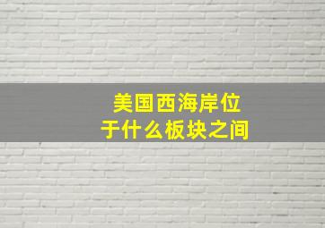 美国西海岸位于什么板块之间