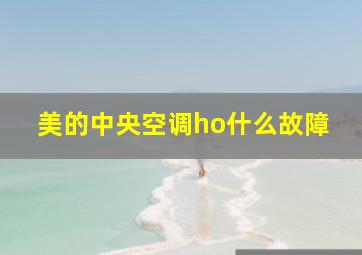 美的中央空调ho什么故障