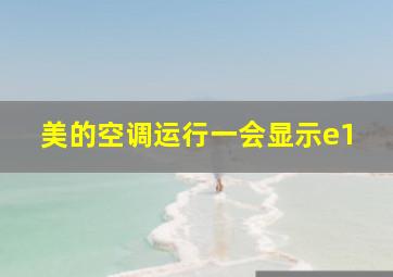 美的空调运行一会显示e1