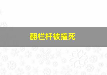 翻栏杆被撞死