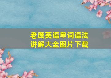 老鹰英语单词语法讲解大全图片下载