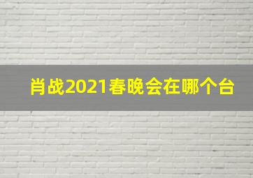 肖战2021春晚会在哪个台