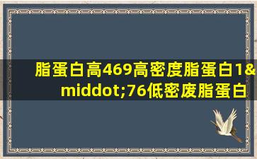 脂蛋白高469高密度脂蛋白1·76低密废脂蛋白2.44危险吗