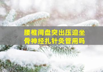 腰椎间盘突出压迫坐骨神经扎针灸管用吗