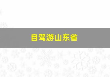 自驾游山东省