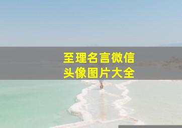 至理名言微信头像图片大全