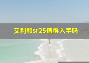 艾利和sr25值得入手吗