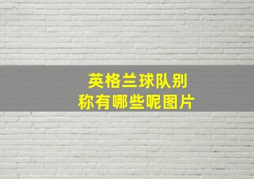 英格兰球队别称有哪些呢图片