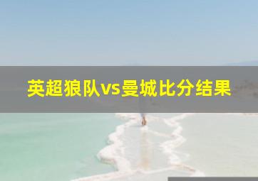 英超狼队vs曼城比分结果