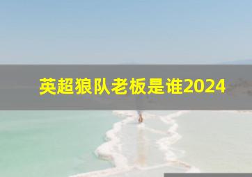 英超狼队老板是谁2024