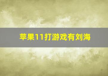 苹果11打游戏有刘海